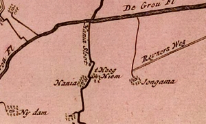 Reynersweg in Schotanus atlas 1718