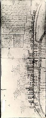 Plattegrond van het dorp uit 1791