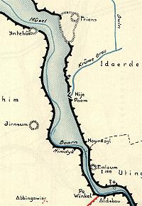 De dijken langs Boorn en Middelzee werden als weg gebruikt